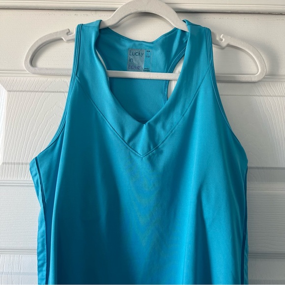 Blue lucky in love athletic top - large - Picture 4 of 11